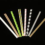 GL022 dia.6-8x200mm paper straws, coloured in bamboo, gold, silver