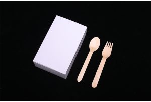 GL012 160mm wooden cutlery with box