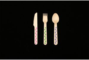 GL005 140mm FSC wooden cutlery party set